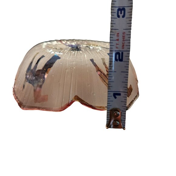 Vintage Iridescent Frosted Glass Bowl W/ Scottie Dog Design & Prism Effect Signe - Picture 4 of 9